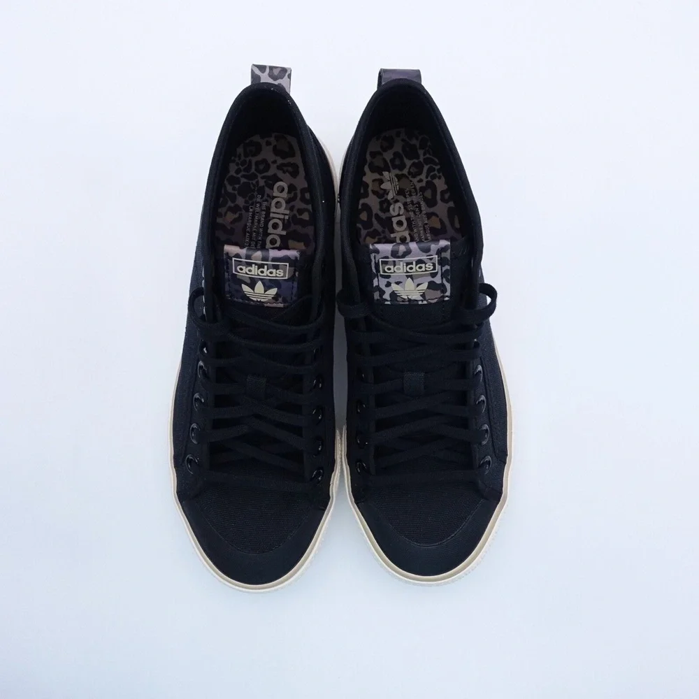 NEW adidas Originals Nizza Trek Leopard Platform Sneaker FZ5999 Black - Picture 7 of 9